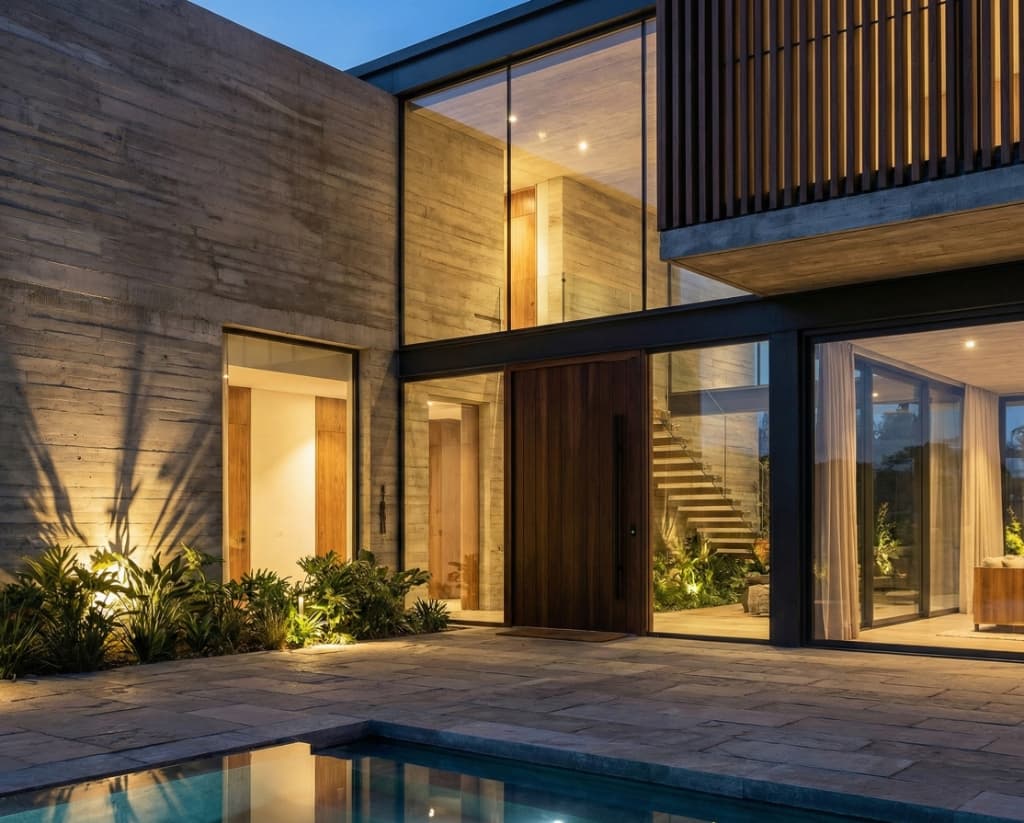 Villa Nocturnal Exterior Study